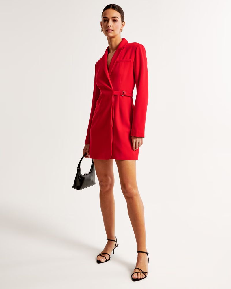 Side-Belt Blazer Mini Dress | Abercrombie & Fitch (US)