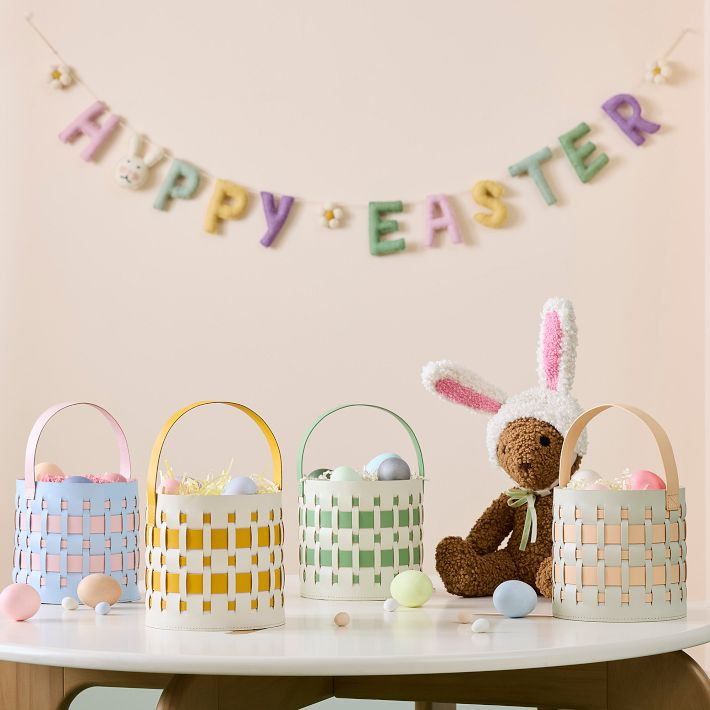 Easter Recycled Vegan Leather Basket | West Elm (US)