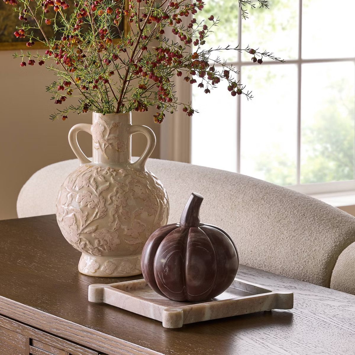 Floral Ceramic Vase - Threshold™ designed with Studio McGee | Target