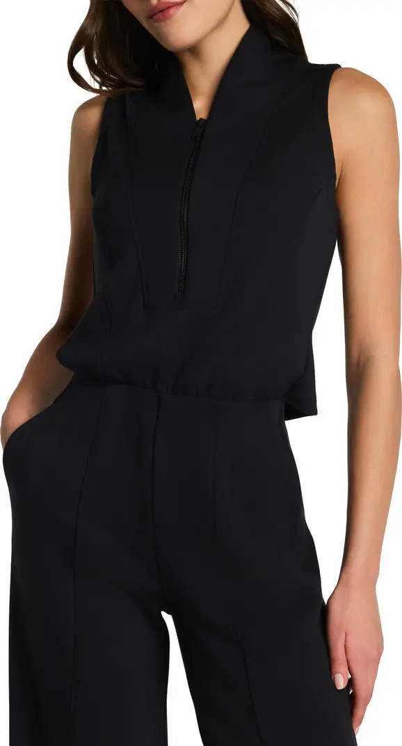 SPANX® AirEssentials Shawl Collar Half Zip Jumpsuit | Nordstrom | Nordstrom