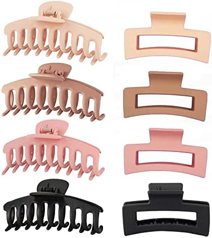 Large Hair Clips for Woman ,Twievo Big Hair Claw Clips for Thick Hair ,Matte Claw Clips For Thin ... | Amazon (US)