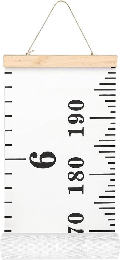 MIBOTE Baby Growth Chart Handing Ruler Wall Decor for Kids, Canvas Removable Growth Height Chart 79" | Amazon (US)