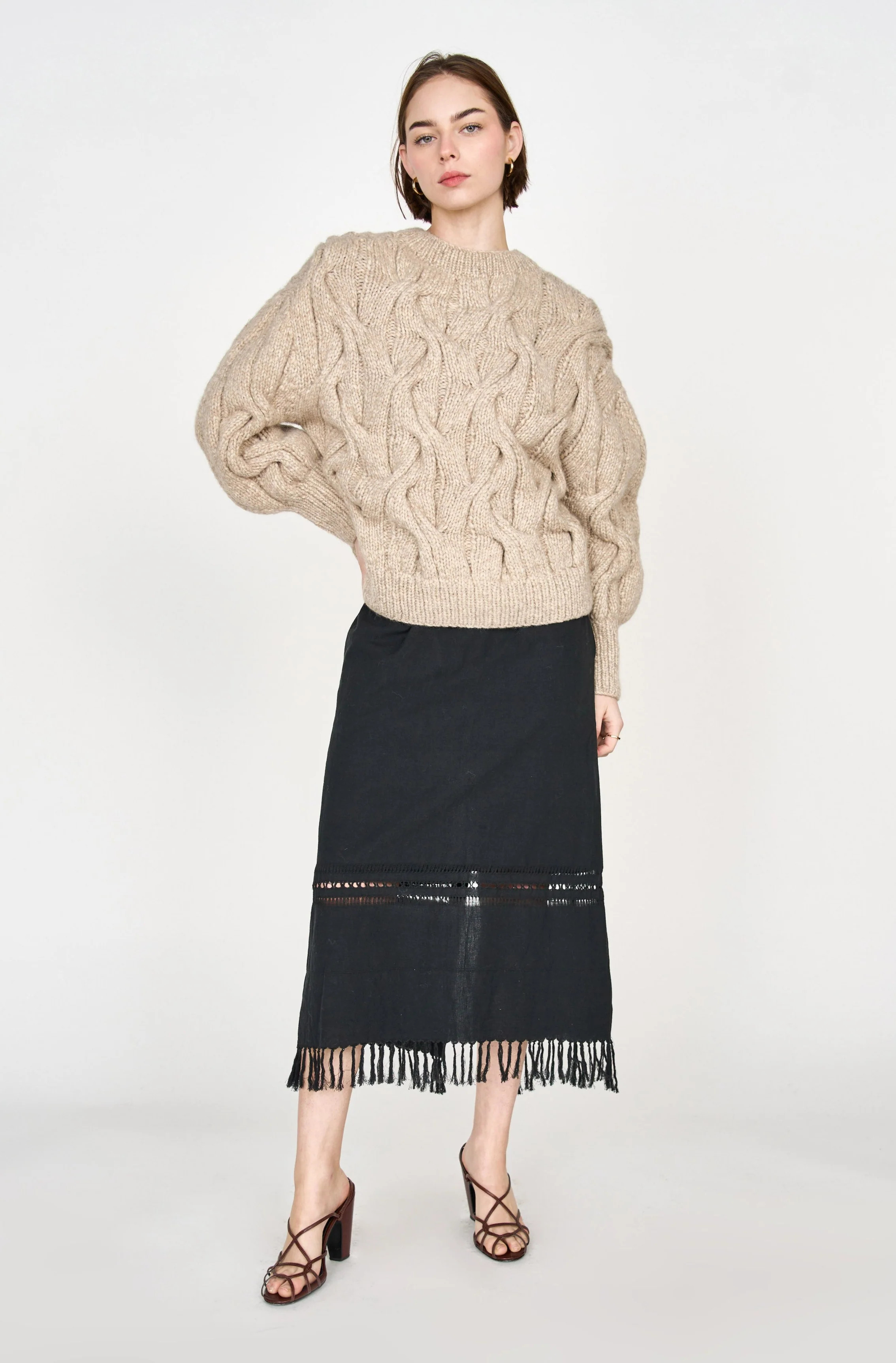 lombok skirt in black - MIRTH | MIRTH