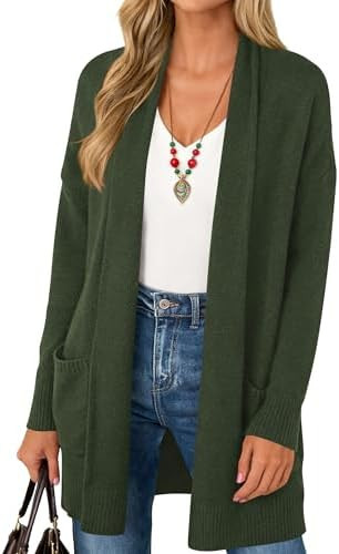 PRETTYGARDEN Long Cardigan Sweaters for Women Winter Clothing 2025 Fall Knitted Open Front Cozy S... | Amazon (US)