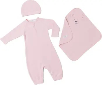 Waffle Knit Romper, Beanie & Blanket | Nordstrom