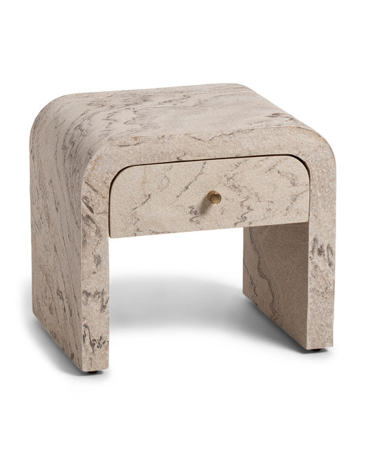 16x18x14 Dnouveau Marble Coated Nightstand | TJ Maxx