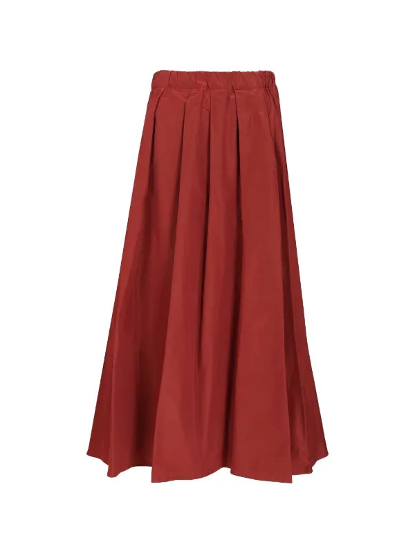 Weekend Max Marapleated taffeta midi skirt | Farfetch Global