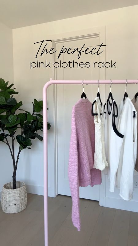 I’m literally obsessed with my pink clothes rack I found on Amazon - it’s the perfect shade of pink! Love the modern aesthetic, white rollers, and it even has a rack to store shoes. Exactly what I was looking for! 



#LTKfindsunder50 #LTKVideo #LTKhome