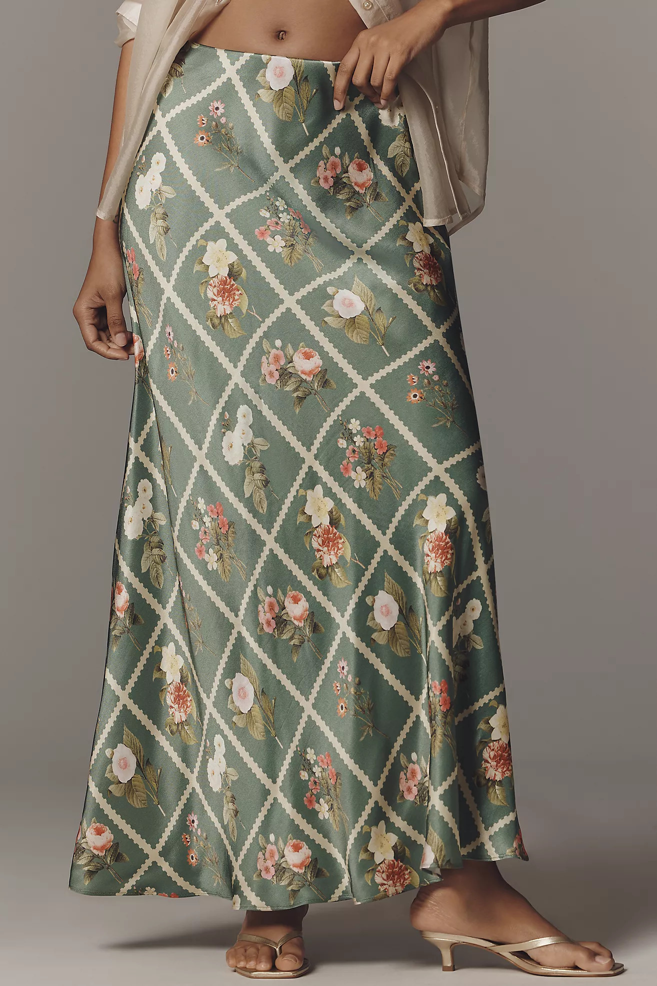 The Tilda A-Line Maxi Slip Skirt | Anthropologie (US)