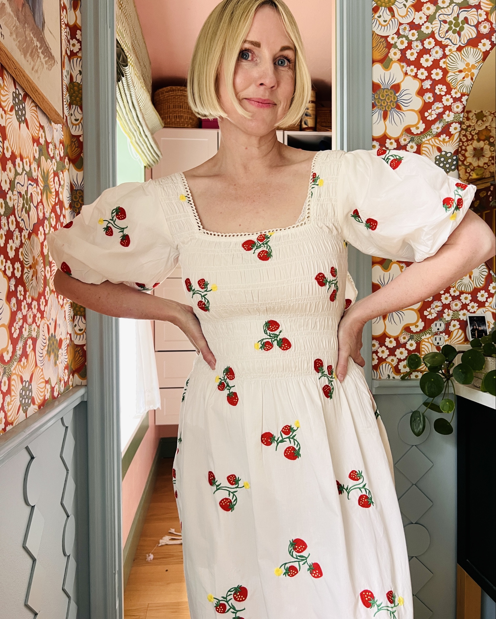 Embroidered strawberries! 