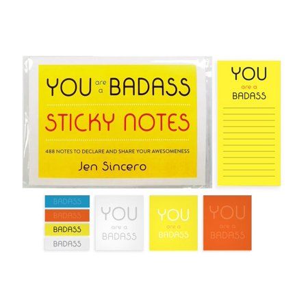 You Are a Badass® Sticky Notes : 488 Notes to Declare and Share Your Awesomeness | Walmart (US)