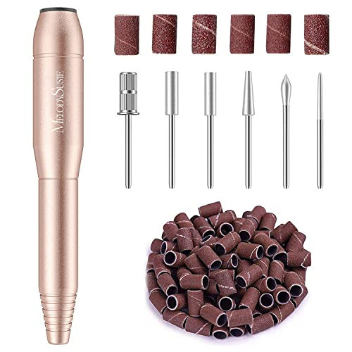 MelodySusie Portable Electric Nail Drill,PC120B Compact Efile Electrical Professional Nail File Kit for Acrylic, Gel Nails, Manicure Pedicure Polishing Shape Tools Design for Home Salon Use, Gold | Amazon (US)