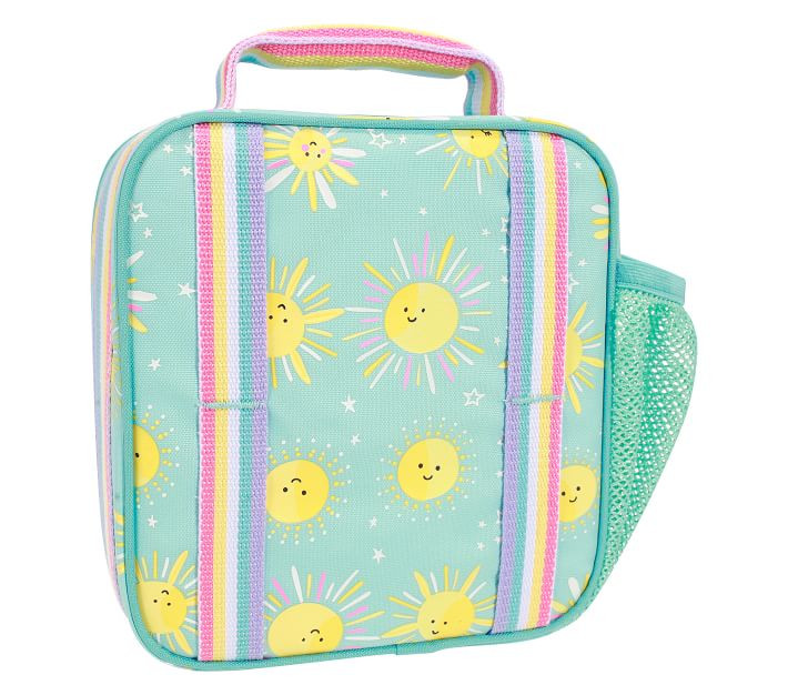 Mackenzie Aqua Sunshine Glow-in-the-Dark Lunch Boxes | Pottery Barn Kids