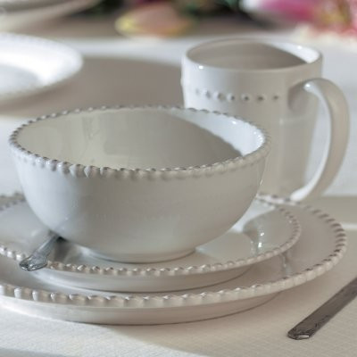 Bianca Bead 16 Piece Dinnerware Set | Hayneedle | Hayneedle