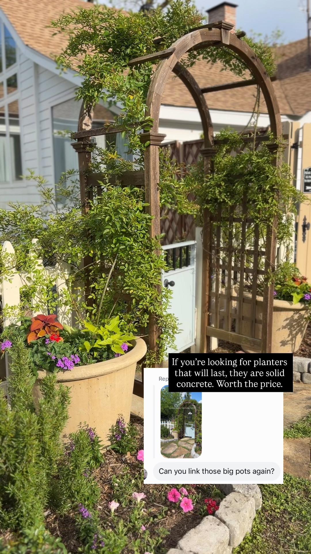 These planters are huge and solid concrete!! Definitely recommend 

#LTKSeasonal #LTKHome