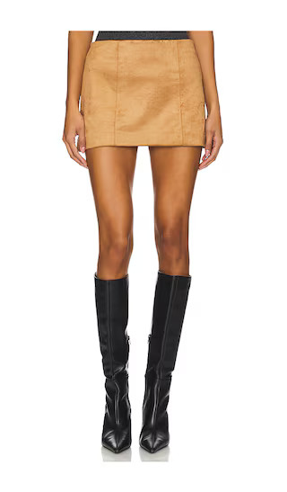 Ginny Faux Suede Mini Skirt in Desert Brown | Revolve Clothing (Global)