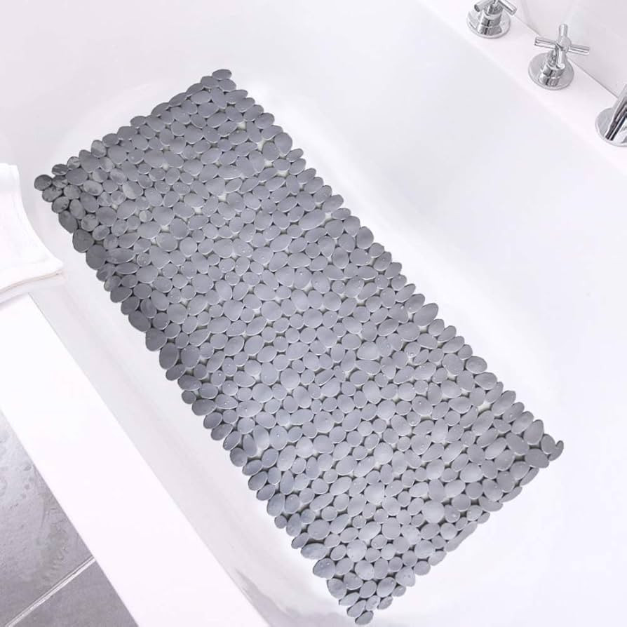 SONGZIMING Pebble Bath Mat 35x16 Inches for Bathtub to Non Slip in Shower with Drain Holes, Sucti... | Amazon (US)