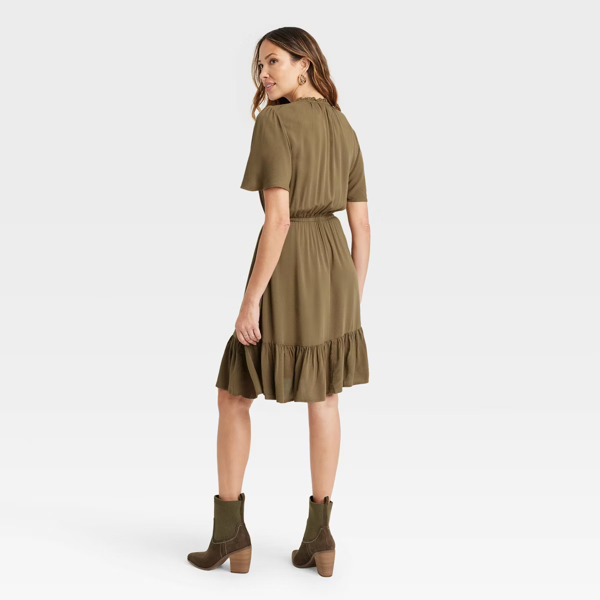 Women's Flutter Short Sleeve Tiered Dress - Knox Rose™ | Target