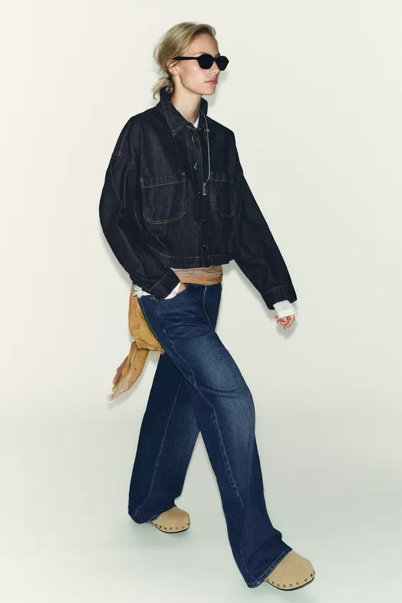 SPLIT LEATHER STUDDED CLOGS | Zara US