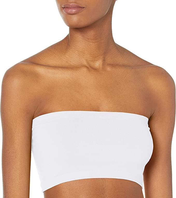 SkinnyTees Women's Solid Bandeau | Amazon (US)