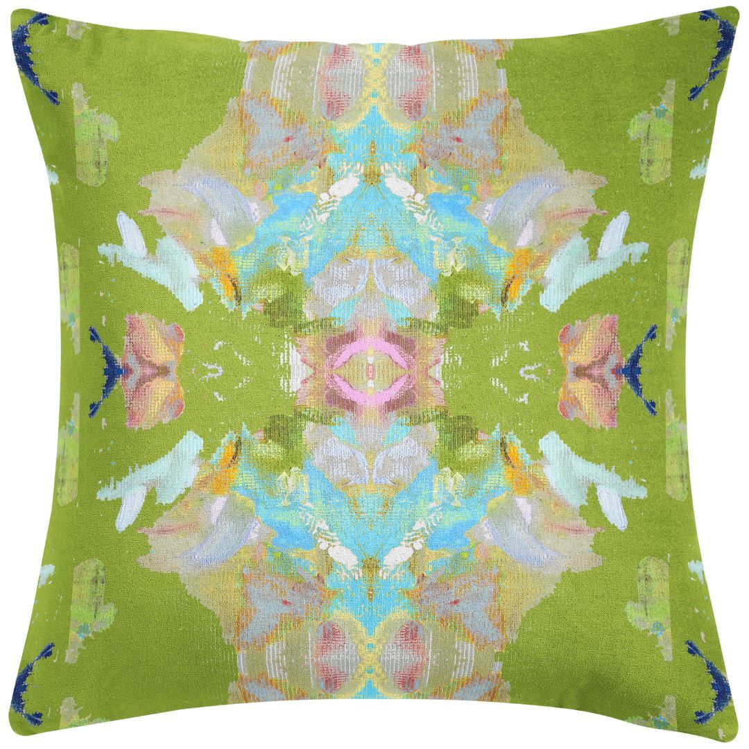 Stained Glass Green 26x26 Pillow | Laura Park Designs