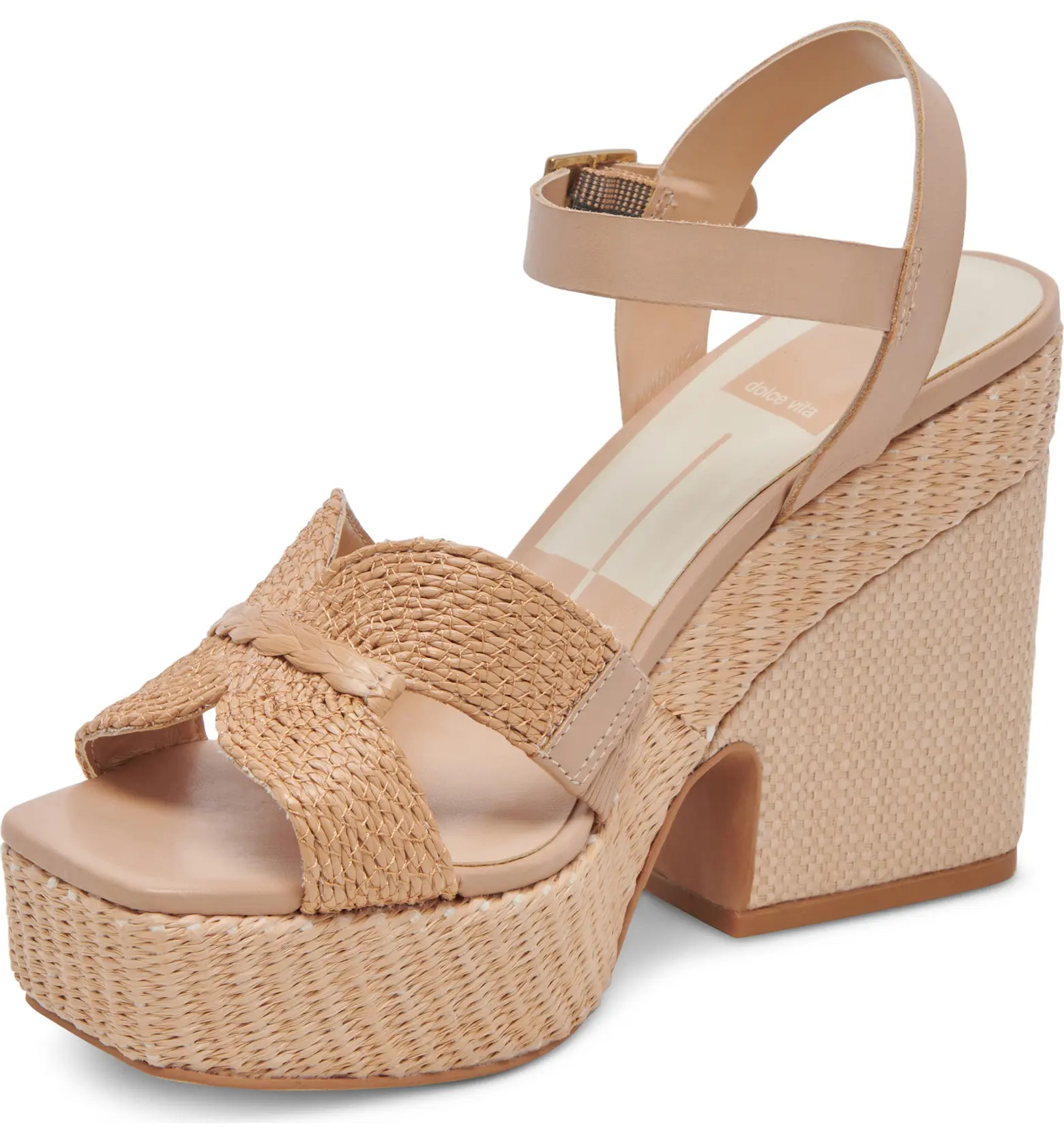 Dolce Vita Cale Woven Raffia Platform Sandal (Women) | Nordstrom | Nordstrom
