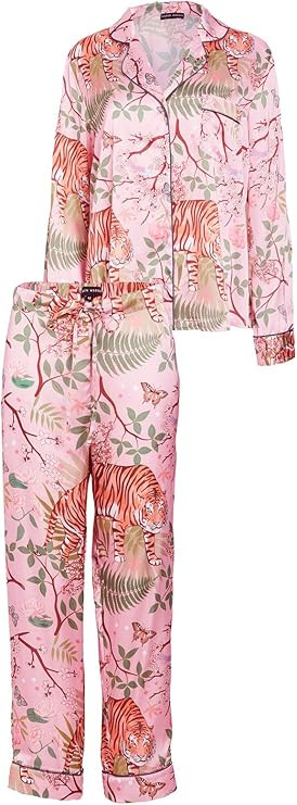 Karen Mabon Women's Tiger Blossom Pajama Set | Amazon (US)