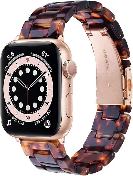 V-MORO Resin Strap Compatible with Series 6 Apple Watch Band 40mm 38mm, Women Fashion Bracelet wi... | Amazon (US)