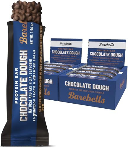 Barebells Protein Bars Brownie Dough - 12 Count, Pack of 2 - Protein Snacks with 20g of High Protein - Low Carb Protein Bar with 1g of Total Sugars - Perfect on The Go Low Carb Snack & Breakfast Bars | Amazon (US)