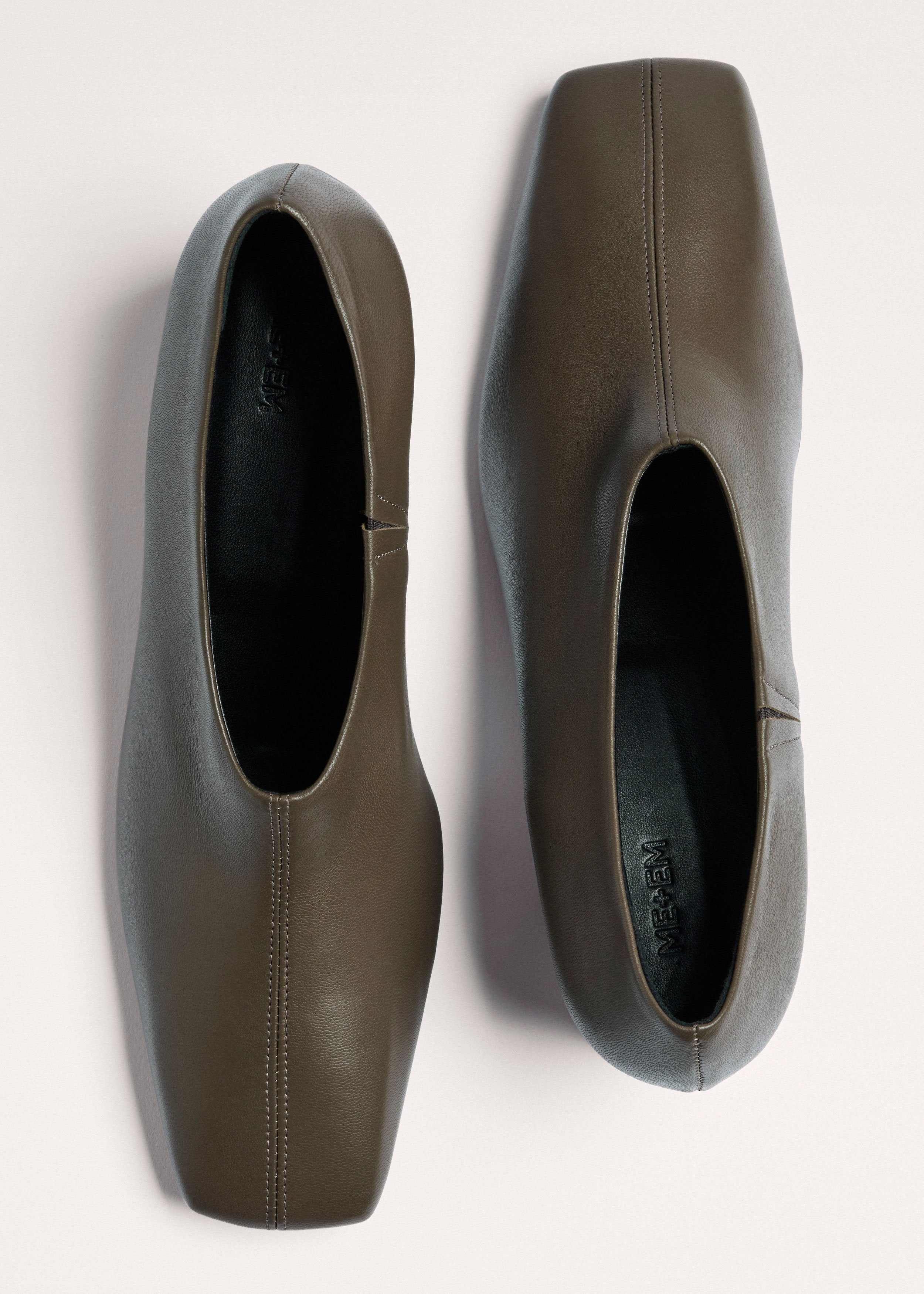 High Fronted Block Heel Nappa leather | ME+EM Global (Excluding US)