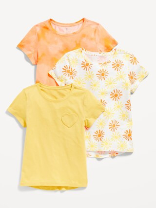 Softest Short-Sleeve T-Shirt Variety 3-Pack for Girls | Old Navy (US)