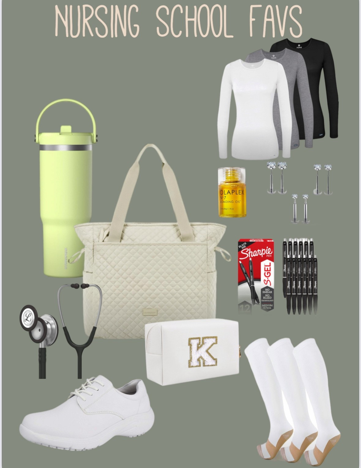 Favorites from my first year of school 🏫 

*Nursing school supplies * 