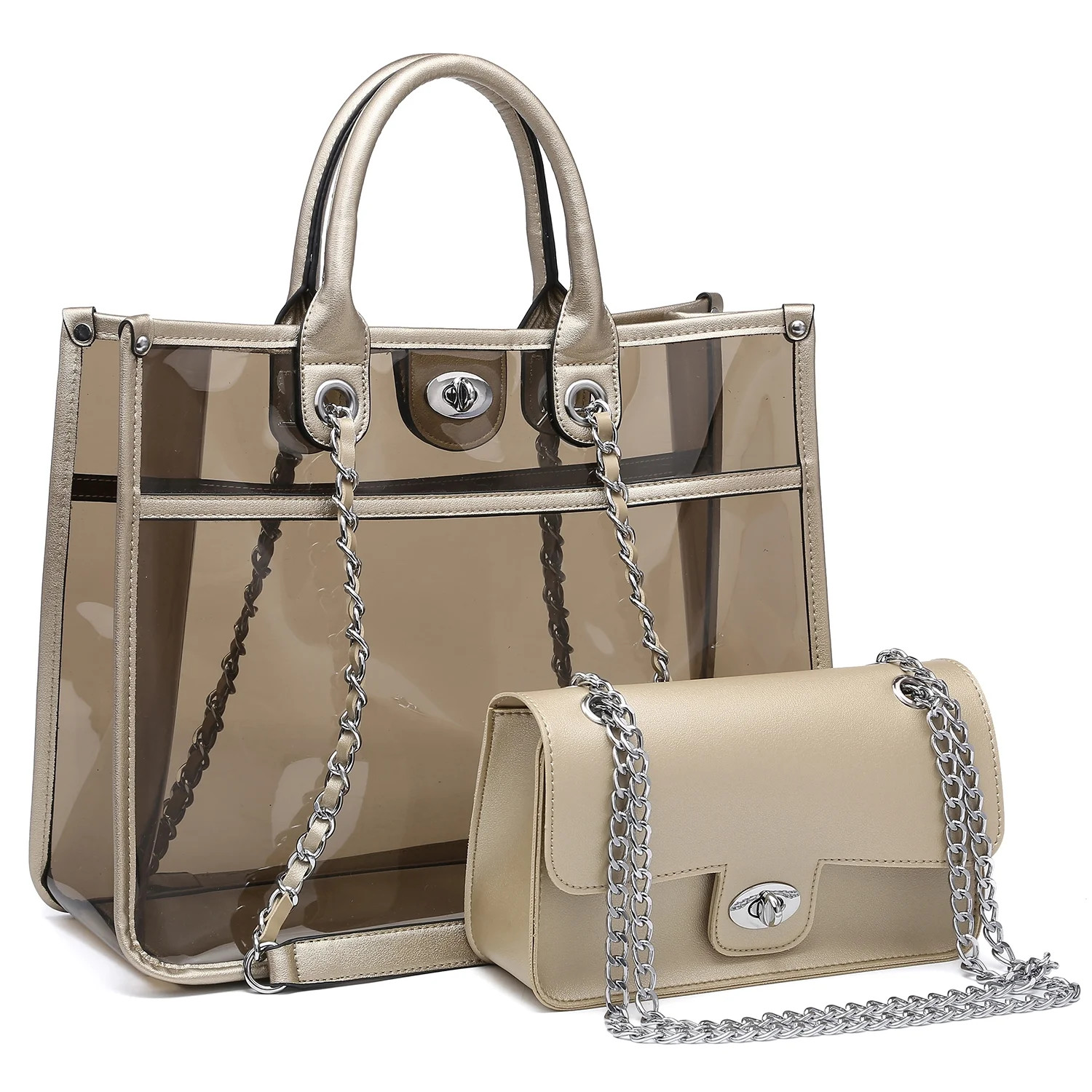 M Marco Women's Tote Bags with Crossbody Purse Set PVC Top Handle Bags | Walmart (US)