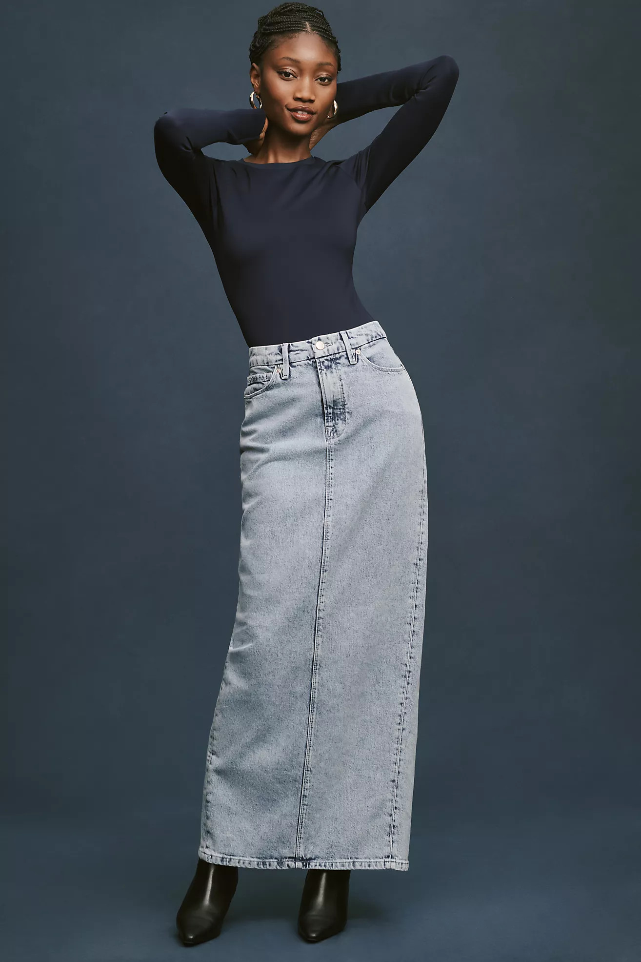 Good American Denim Maxi Skirt | Anthropologie (US)