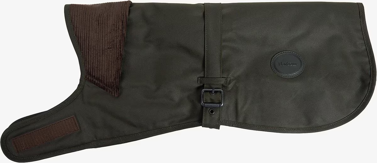 Barbour Wax Dog Coat, Olive, XX-Large | Chewy.com