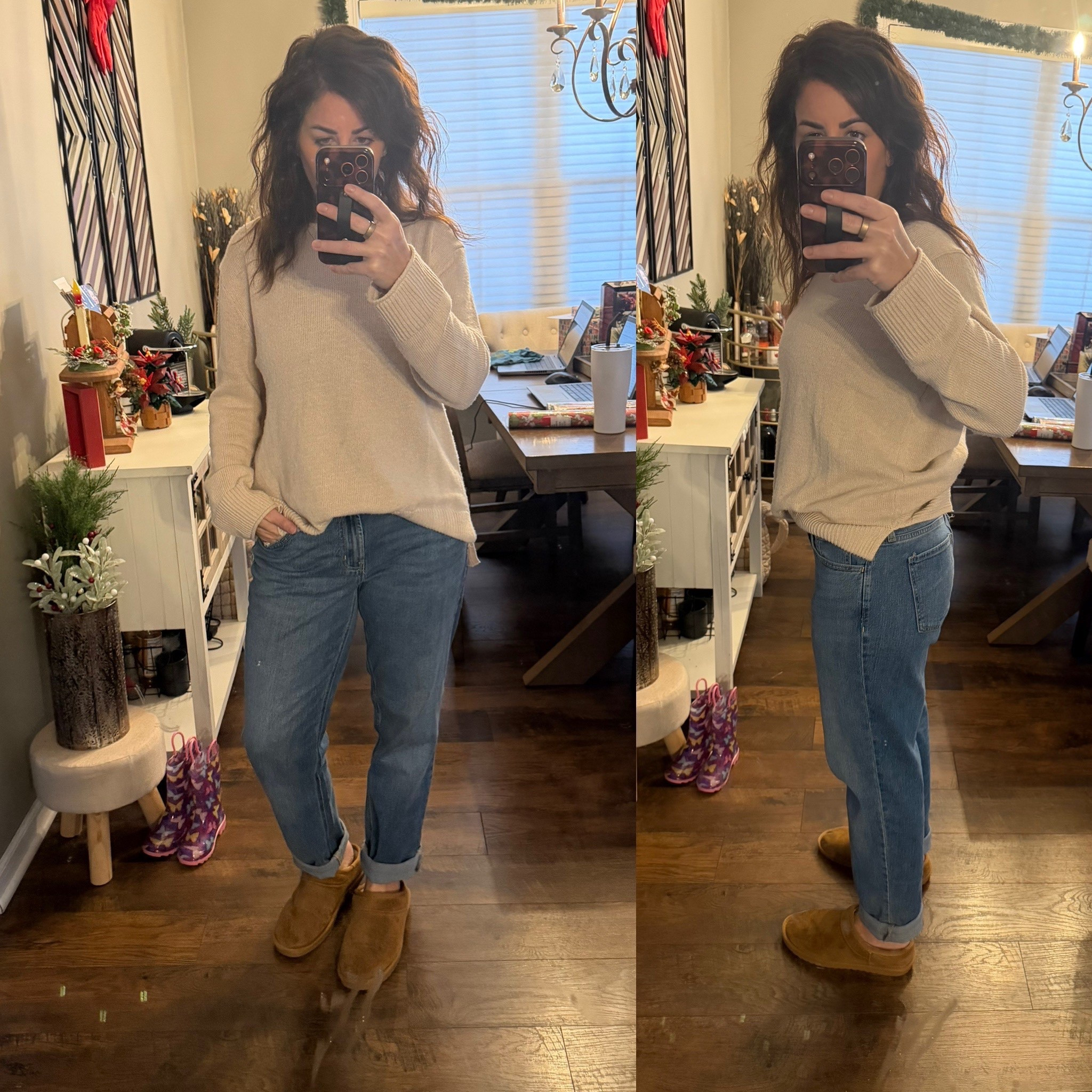 Super comfy 👖!

Midrise boyfriend straight leg 

$22!

Run a little big. I’m wearing a 4 for size reference. 

#LTKWorkwear #LTKSaleAlert