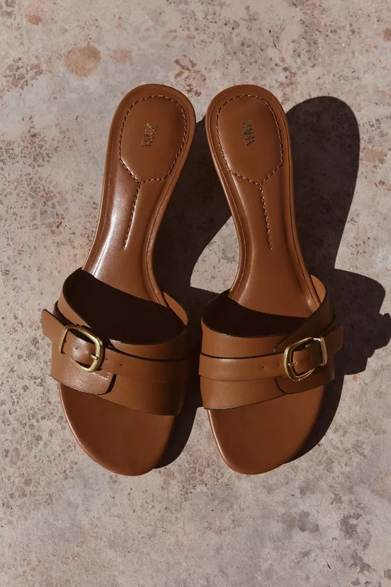 BUCKLED HEELED SANDALS | Zara Canada