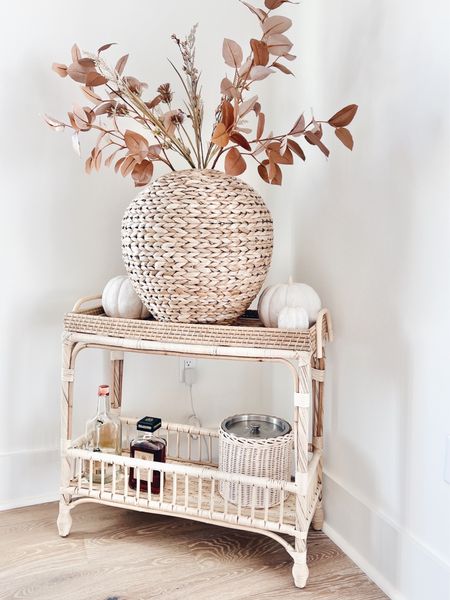 Until my console table arrives this large vase will sit here! Linking similar bar carts. The stems are a target find.

#LTKSeasonal #LTKHoliday #LTKhome