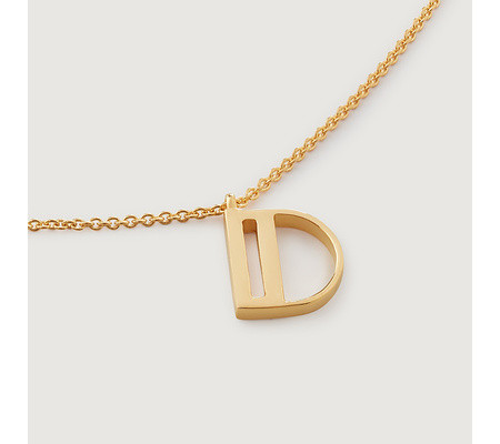 Initial D Necklace Adjustable 41-46cm/16-18' | Monica Vinader (Global)