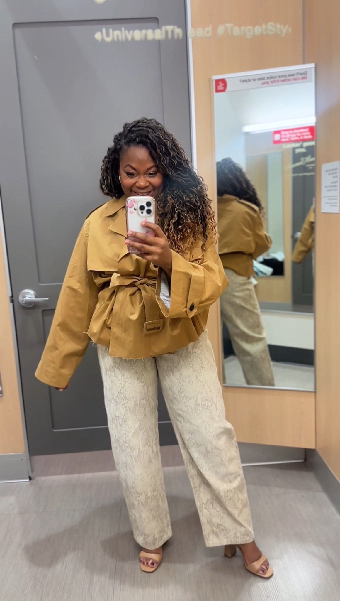 Trenchcoat and snakeskin pants by Kbb @Target 