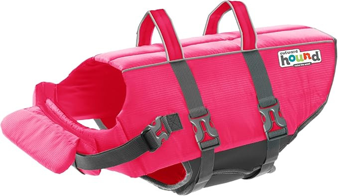 Outward Hound Granby Splash Pink Dog Life Jacket, Large | Amazon (US)