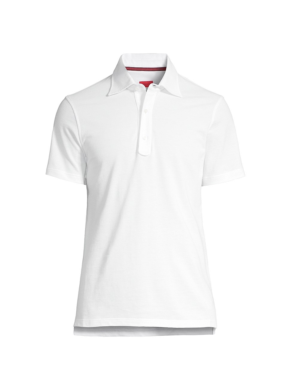 Isaia Men's Short-Sleeve Cotton Polo - Open White - Size XXL | Saks Fifth Avenue