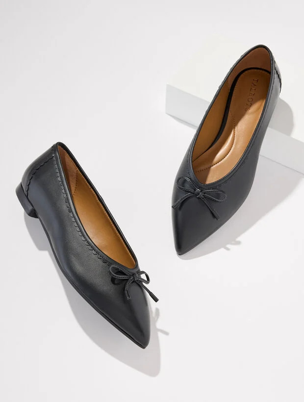 Payton Nappa Pointed Toe Ballet Flats | Talbots