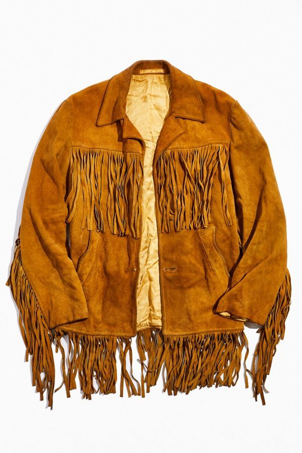 Vintage Leather Fringe Jacket | Urban Outfitters (US and RoW)