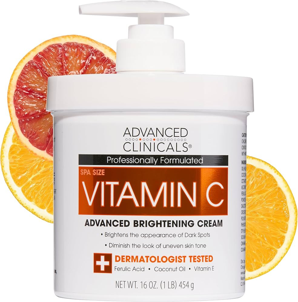 Advanced Clinicals Vitamin C Cream Visibly Brightening Body Lotion | Vitamin C Moisturizer Skin C... | Amazon (US)