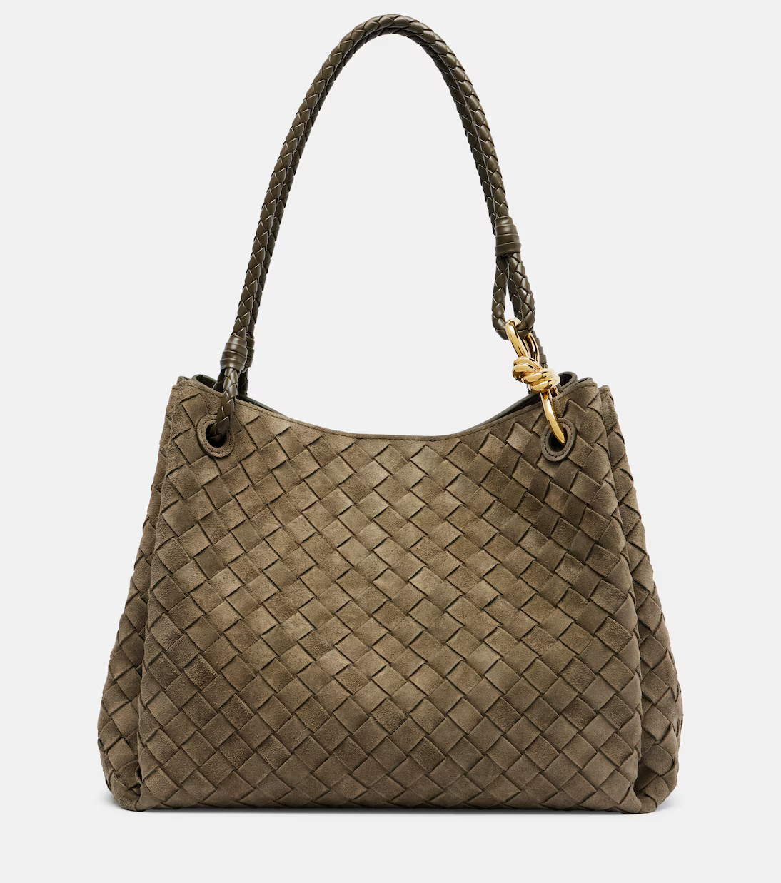 Parachute Intrecciato Large suede tote bag | Mytheresa (INTL)