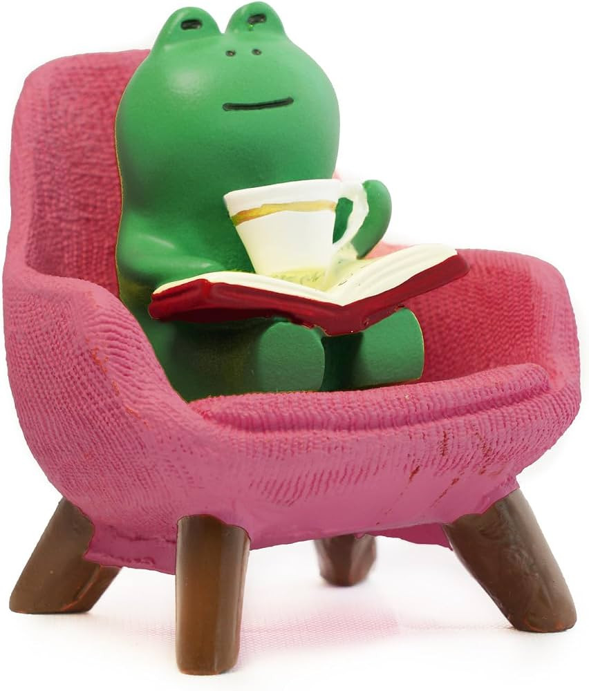 Miniature Frog Figurines Desk Decor, Funny Frog Statue Home Office Frog Decoration, Cute Frog Fai... | Amazon (US)