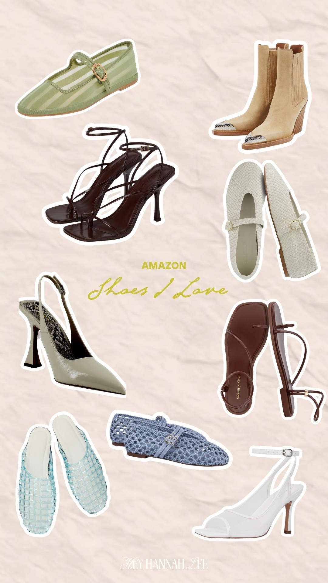 Loving these shoe finds on Amazon! 💚 jelly flats, heels, ballet flat, mesh flats, sandals, summer shoes, trending, boots

#LTKBeauty #LTKootd