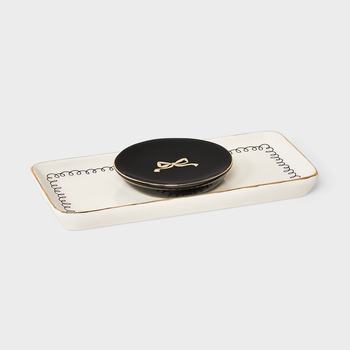Bow Tray Set 2pc - A New Day™ - Gold/Black | Target