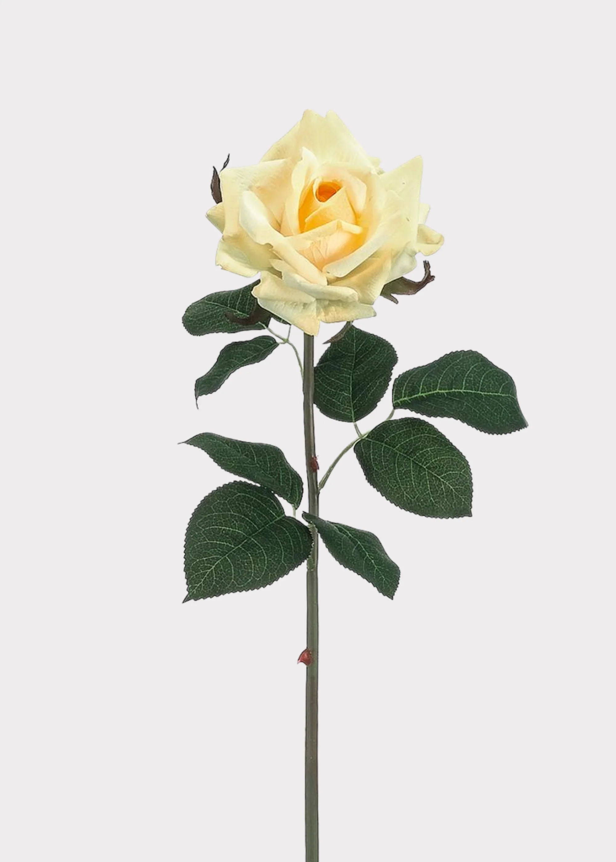 Yellow Fake Rose Real Touch Flower - 20.5 | Afloral
